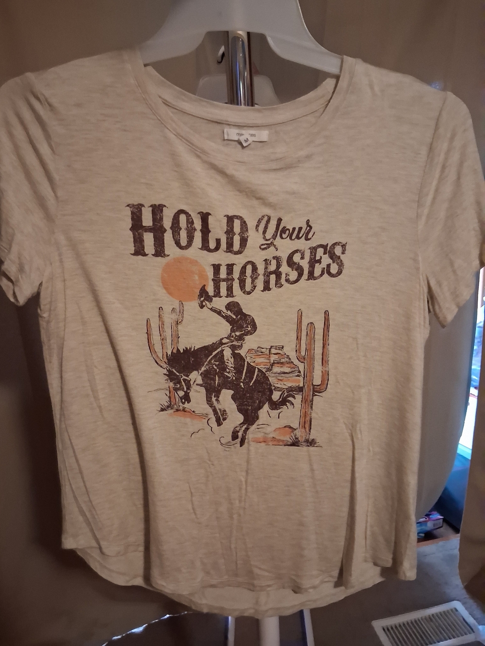 Maurices Beige 'Hold Your Horses' Graphic Tee